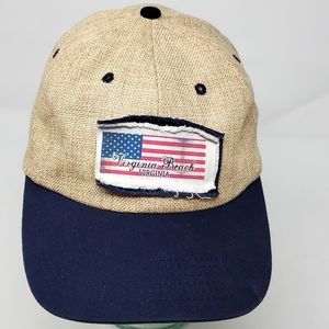 Virginia Beach Virgina Baseball Cap Trucker Patriotic American Flag Hat